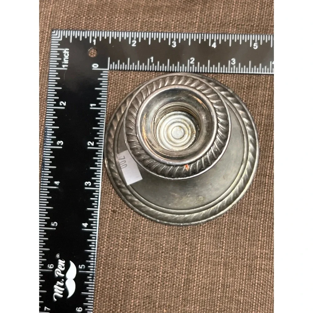 Newport Silverplate Weighted Candlestick Holderp Rope Trim